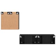 Комплект ТВ шкаф Монтиране на стена Черния дъб Инженерно дърво