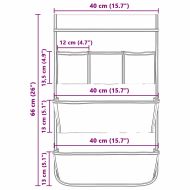 Чанта за съхранение със съхранение Сив 66 x 40 см оксфорд