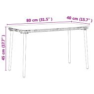 Градинска маса Черно 80 x 40 x 45.5 cm Полиратан