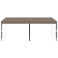 Шатра за стенен монтаж, 6x3 м, таупе, текстил