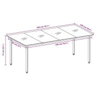 Градински трапезен комплект, 9 части, светлосив