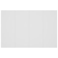 Горна табла за легло с шкафчета, бяла, инженерно дърво