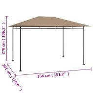 Шатра, 384x281x270 см, таупе, 180 г/м²