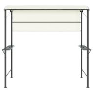 Беседка с покрив, 220x110x200 см, кремава