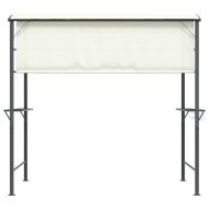 Беседка с покрив, 220x110x200 см, кремава