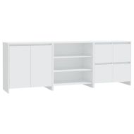 Бюфет от 3 части, бял, инженерно дърво