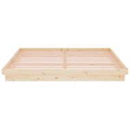 Рамка за легло без матрак, масивна дървесина, 200x200 см