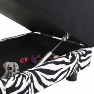 Кучешки диван, черен, 57x34x36 см, плюш