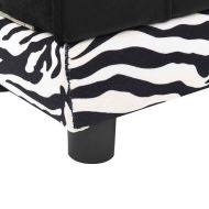 Кучешки диван, черен, 57x34x36 см, плюш