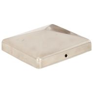 Пирамидни капаци за оградни стълбове 6 бр инокс 101x101 мм