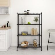 324622 4-Tier Storage Shelf 90x35x137 cm Black 200 kg