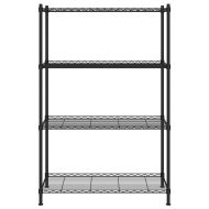324622 4-Tier Storage Shelf 90x35x137 cm Black 200 kg