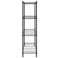 324622 4-Tier Storage Shelf 90x35x137 cm Black 200 kg