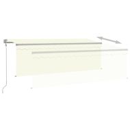 Автоматично прибиращ се сенник с щора, 4x3 м, кремав