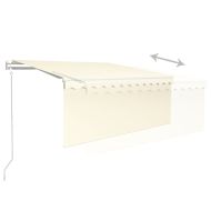 Автоматично прибиращ се сенник с щора, 3,5x2,5 м, кремав