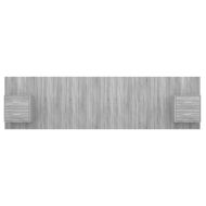 Горна табла за легло с шкафчета, сив сонома, инженерно дърво