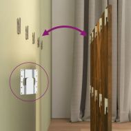 Горна табла за легло с шкафчета, опушен дъб, инженерно дърво