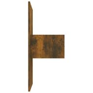 Горна табла за легло с шкафчета, опушен дъб, инженерно дърво