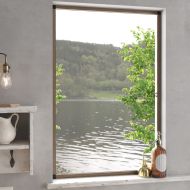 Мрежа против насекоми за прозорци, кафяв, 80x120 см