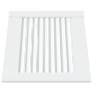 Врати за шкафове решетен дизайн 2 бр бял 39,5x39,4 см бор масив