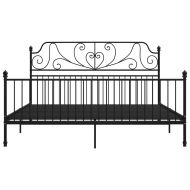 Рамка за легло, черна, метал, 180x200 cм