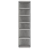 Шкаф за обувки, бетонно сив, 27,5x27x102 см, инженерно дърво