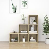 Комплект ТВ шкафове от 3 части, дъб сонома, инженерно дърво