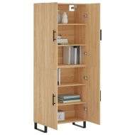 Висок шкаф, дъб сонома, 69,5x34x180 см, инженерно дърво