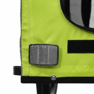 Ремарке за колело за любимци зелен и сив Оксфорд плат и желязо