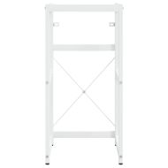 Рамка за мивка за баня, бяла, 40x38x83 см, желязо