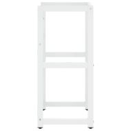 Рамка за мивка за баня, бяла, 40x38x83 см, желязо