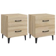 Нощни шкафчета, 2 бр, сонома дъб, 40x35x47,5 см