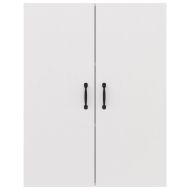 Окачен шкаф, бял, 69,5x34x90 см, инженерно дърво