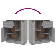 Сайдборд, сив сонома, 60x30x70 см, инженерно дърво