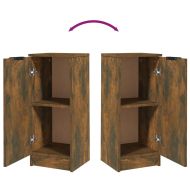 Сайдборд, опушен дъб, 30x30x70 см, инженерно дърво