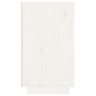 Шкаф за вино, бял, 23x34x61 см, борово дърво масив