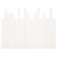 Стенна табла за спалня, бяла, 108x3x80 см, борово дърво масив