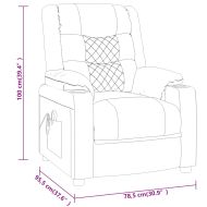 Реклайнер, черен, изкуствена кожа