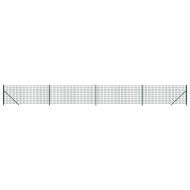 Плетена оградна мрежа с фланец, зелена, 1x10 м