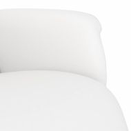 Наклоняем стол с поставка за крака, бял, изкуствена кожа