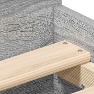 Рамка за легло с горна и долна табла, сив сонома, 90x190 см