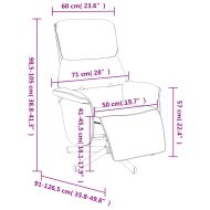 Реклайнер стол с поставка за крака, светложълт, текстил
