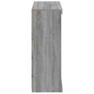 Сайдборд с LED светлини, сив сонома, 81x37x100 см