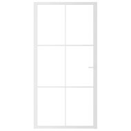 Интериорна врата, 102,5x201,5 см, бяла, ESG стъкло и алуминий