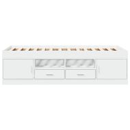 Дневно легло с чекмеджета, без матрак, бяло 90x190 см