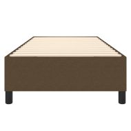 Рамка за легло с пружини, тъмнокафява, 80x200 см, плат