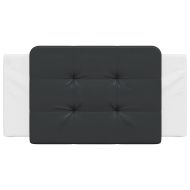 Мека табла за легло Zadar, черна и бяла, 100 см, изкуствена кожа