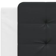 Мека табла за легло Zadar, черна и бяла, 100 см, изкуствена кожа