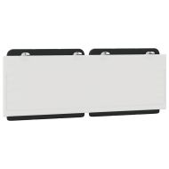 Мека табла за легло Zadar, черна и бяла, 120 см, изкуствена кожа