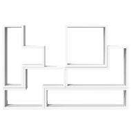 Стенен рафт, бял, 96x12x64 см, инженерно дърво